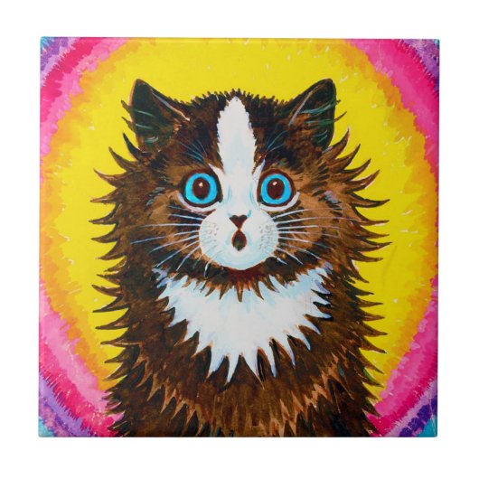 Carreau Chat en arc-en-ciel, Louis Wain (Devant)