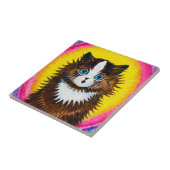 Carreau Chat en arc-en-ciel, Louis Wain (Côté)