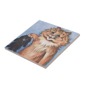 Carreau Chat et chatons, Louis Wain (Côté)