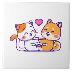 Carreau Chat et Shiba Inu