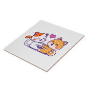 Carreau Chat et Shiba Inu (Côté)