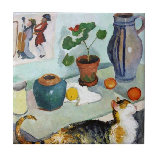 Carreau Chat et vie morte, August Macke (Devant)