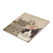 Carreau Chat fantaisie & Château (Côté)