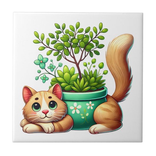 Carreau Chat fantaisiste (Devant)