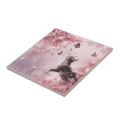 Carreau Chat Fleur de Cerisier et Papillons (7) (Côté)