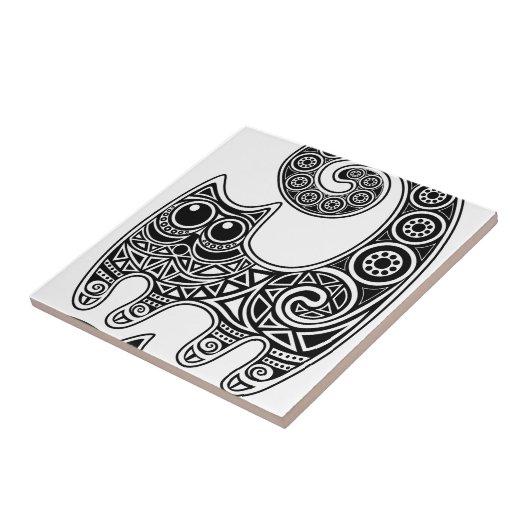 Carreau Chat floral (Côté)