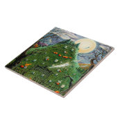 CARREAU CHAT GHOSES DANS NEUF CIMETIÈRE DE VIE, ART FOLK É (Côté)