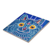 Carreau Chat gothique bleu (Côté)