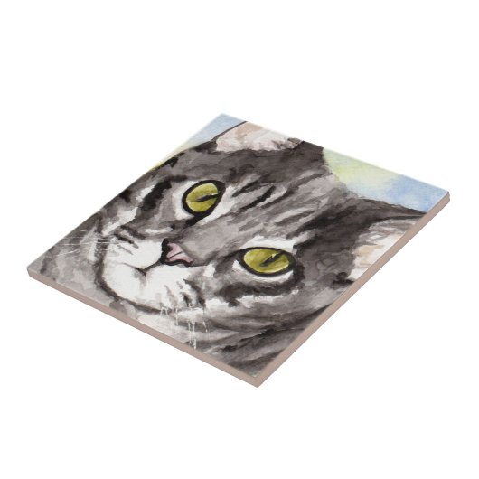 Carreau Chat gris (Côté)