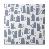 Carreau Chat gris amusant (Devant)