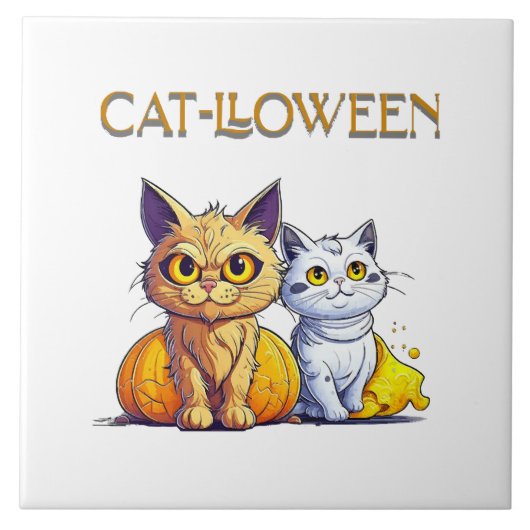 Carreau Chat Halloween (Devant)