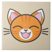 Carreau chat heureux (Devant)