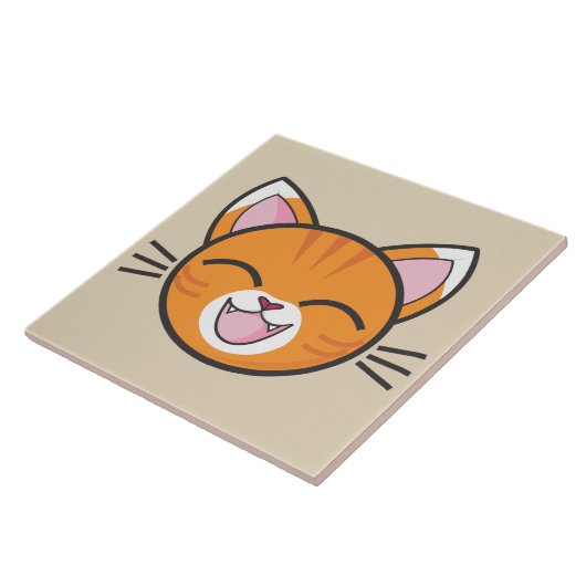 Carreau chat heureux (Côté)