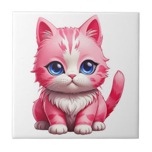 Carreau Chat Kitty Rose Cute