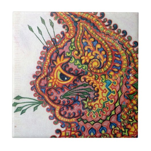 Carreau Chat, Louis Wain (Devant)