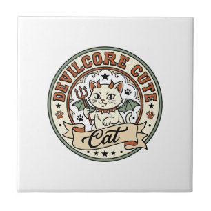 Carreau Chat mignon Devilcore Chat mignon Devilcore Vintag