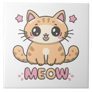 Carreau chat mignon miaou