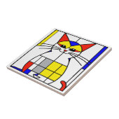 Carreau chat Mondrian (Côté)