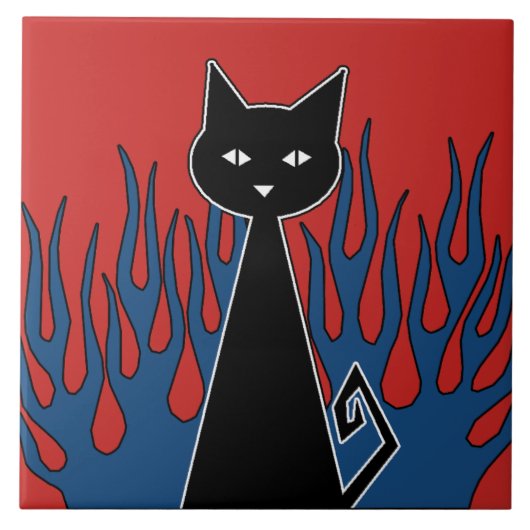 Carreau Chat noir (Devant)