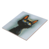 Carreau Chat noir enchanté (Côté)