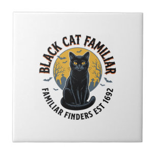 Carreau Chat Noir Familier Design de Sauvetage Halloween V