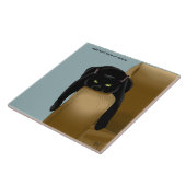 Carreau Chat noir Funny Sassy Blue (Côté)