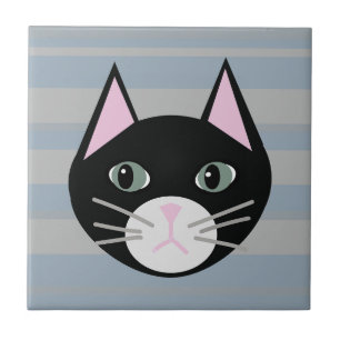 Carreau Chat noir, rayures
