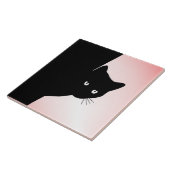 Carreau Chat noir Sly rose (Côté)