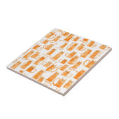 Carreau Chat orange amusant (Côté)