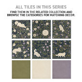 Carreau Chat persan blanc William Morris Branche Bower