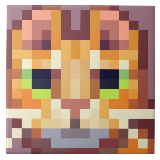 Carreau Chat pixelart (Devant)