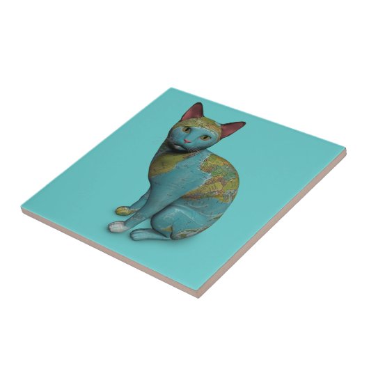 Carreau Chat Planète (Côté)