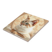 Carreau Chat Ragdoll élégant dans Art Nouveau (Côté)