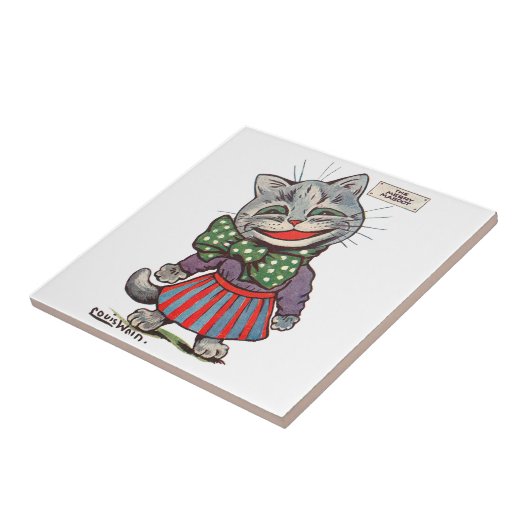 Carreau Chat riant, Louis Wain (Côté)