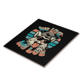 Carreau Chat Schtroumpf - Nous Vivons Nous Aimons  (Côté)