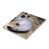 Carreau Chat Siamese grès grès animal art animal animal an (Côté)