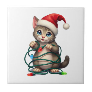 Carreau Chat siamois Noël col en V (2)