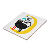 Carreau Chat sur la lune (Côté)