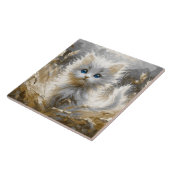 Carreau Chaton blanc précieux (Côté)