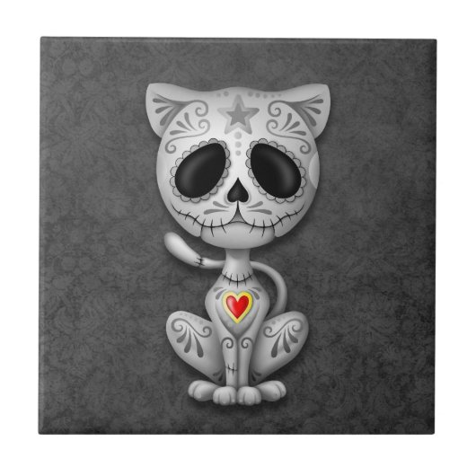 Carreau Chaton foncé de sucre de zombi (Devant)