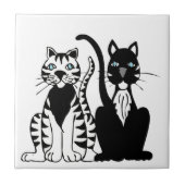 Carreau Chats à deux cartons (Devant)