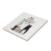 Carreau Chats et amis Aquarelle Gouache Illustration (Côté)