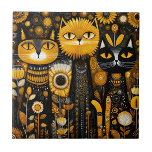 Carreau Chats Fantaisistes