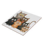 Carreau Chats fantaisistes mignons (Côté)