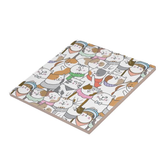 Carreau Chats mignons (Côté)