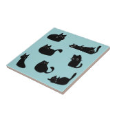 Carreau Chats noirs drôles (Côté)
