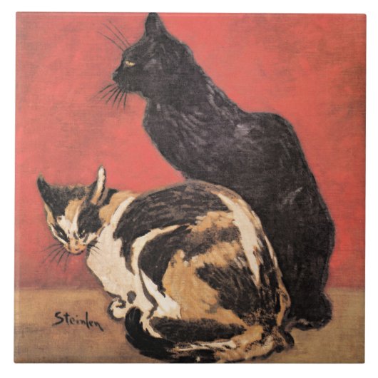 Carreau Chats, peinture fine d'art de Theophile Steinlen, (Devant)