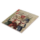Carreau Chats qui chantent des chants de Noël (Côté)