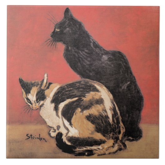 Carreau Chats, tableau de Theophile Steinlen, (Devant)