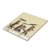 Carreau Chats vintages Parapluies Dansant Neige (Côté)